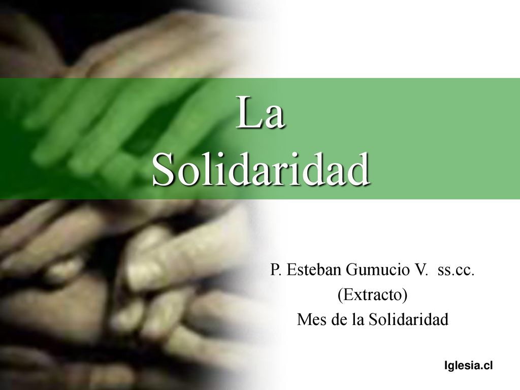 P. Esteban Gumucio V. ss.cc. (Extracto) Mes de la Solidaridad