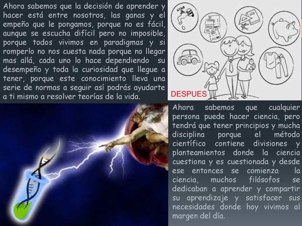 Ahora sabemos que la decisión de aprender y hacer está entre nosotros, las ganas y el empeño que le pongamos, porque no es fácil, aunque se escucha difícil pero no imposible, porque todos vivimos en paradigmas y si romperlo no nos cuesta nada porque no llegar mas allá, cada uno lo hace dependiendo su desempeño y toda la curiosidad que llegue a tener, porque este conocimiento lleva una serie de normas a seguir así podrás ayudarte a ti mismo a resolver teorías de la vida.