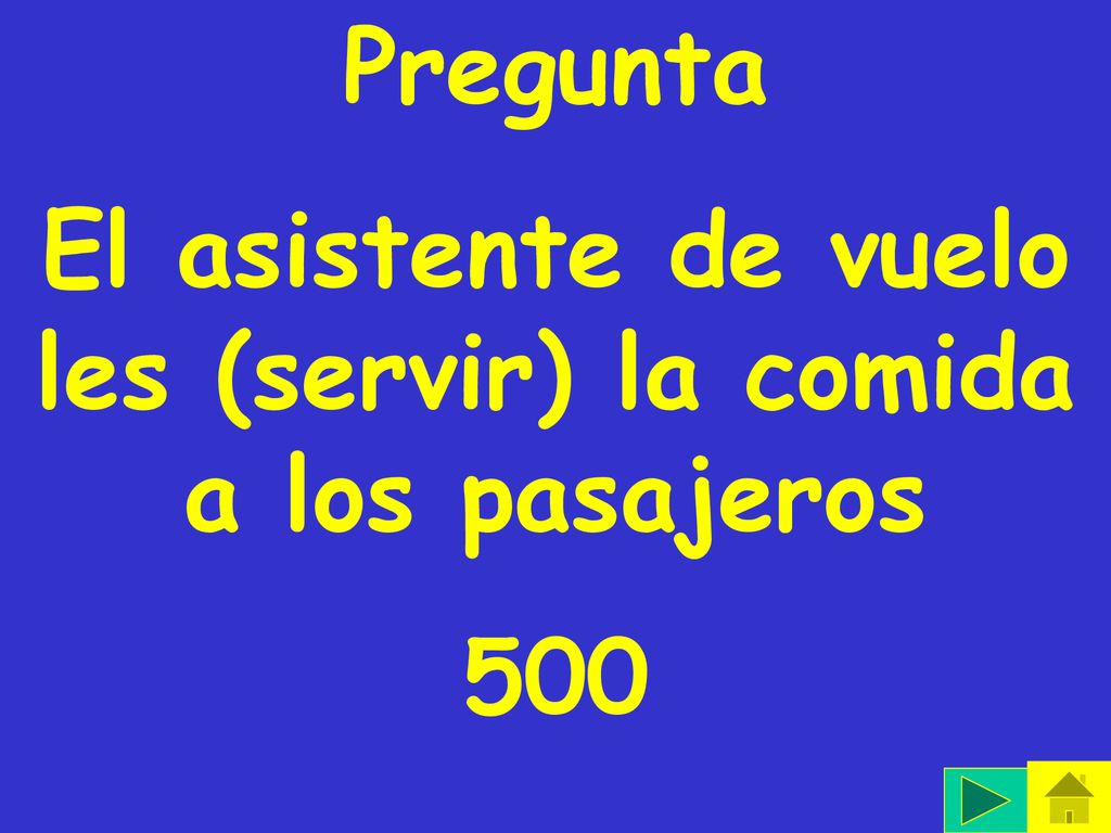 El asistente de vuelo les (servir) la comida a los pasajeros
