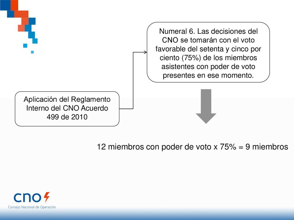 Aplicación del Reglamento Interno del CNO Acuerdo 499 de 2010