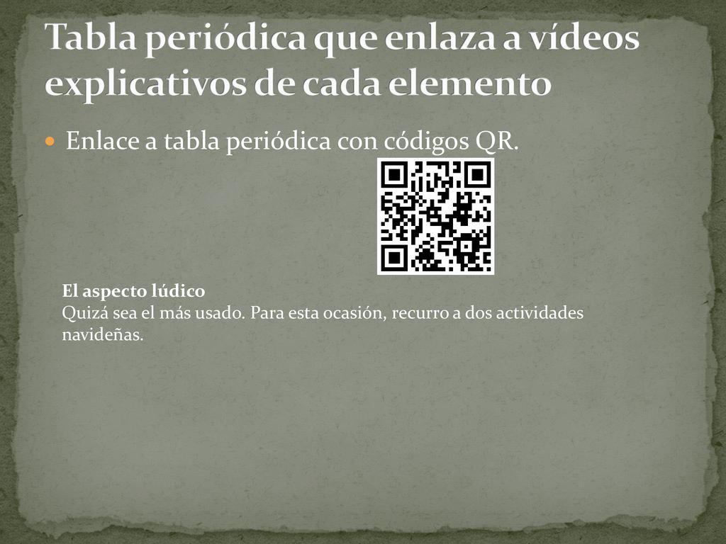Tabla periódica que enlaza a vídeos explicativos de cada elemento