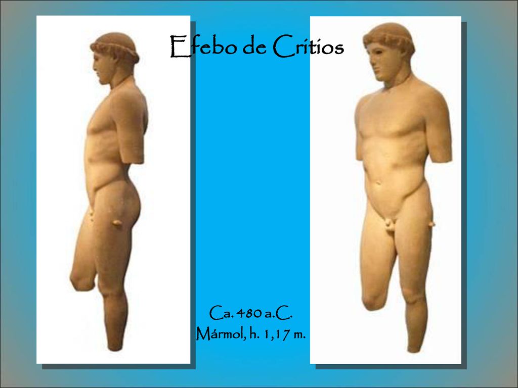 Efebo de Critios Ca. 480 a.C. Mármol, h. 1,17 m.