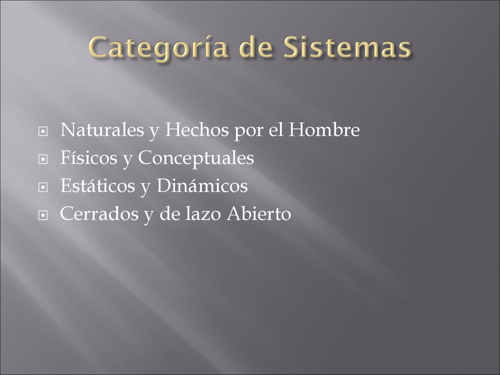 Categoría de Sistemas Naturales y Hechos por el Hombre