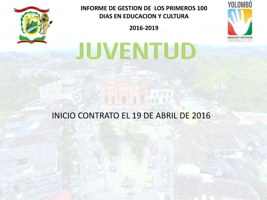 INFORME DE GESTION DE LOS PRIMEROS 100 DIAS EN EDUCACION Y CULTURA