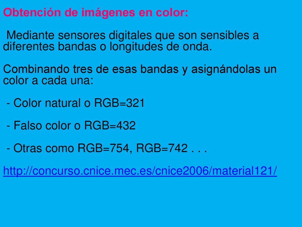 Obtención de imágenes en color: