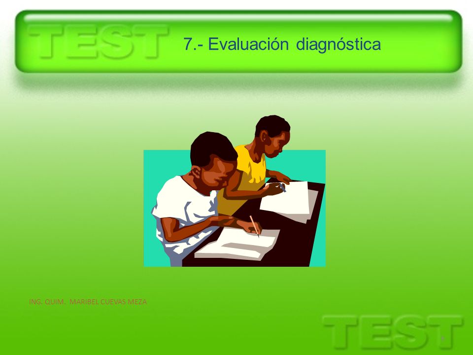 7.- Evaluación diagnóstica