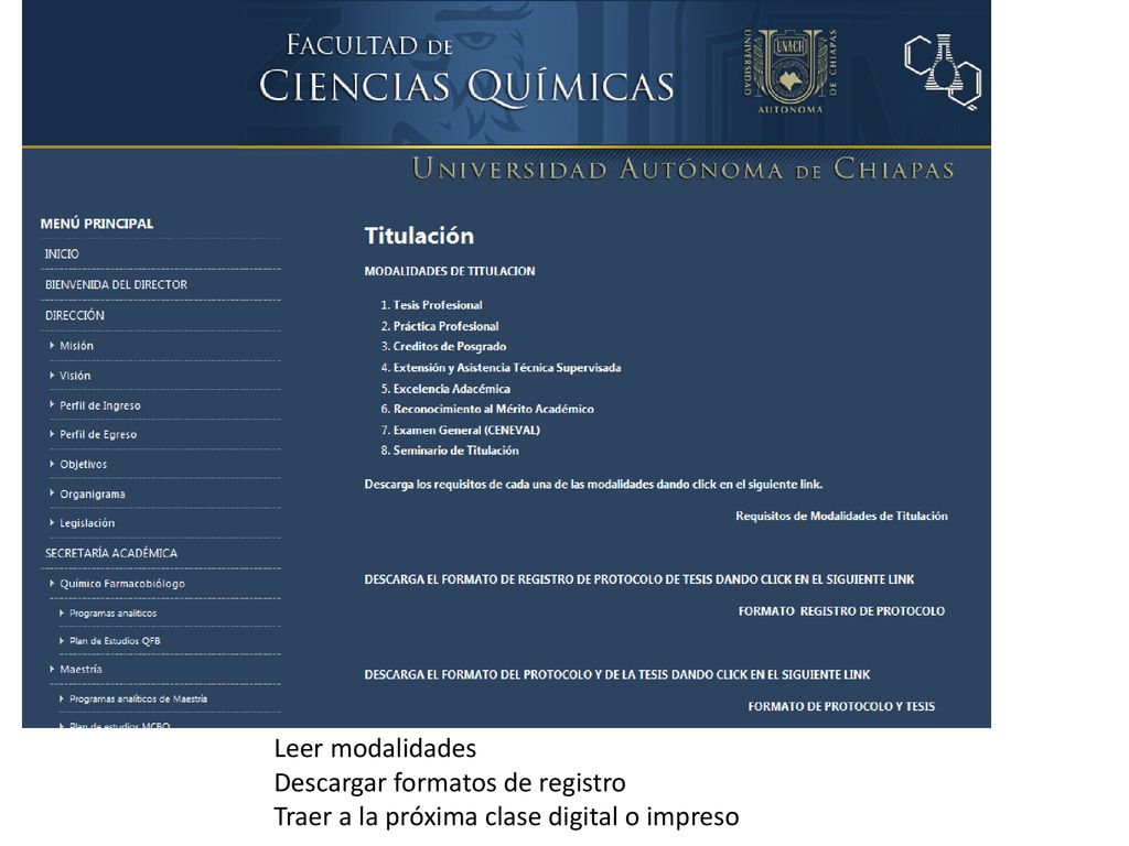 Leer modalidades Descargar formatos de registro Traer a la próxima clase digital o impreso