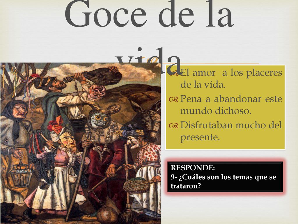 Goce de la vida El amor a los placeres de la vida.