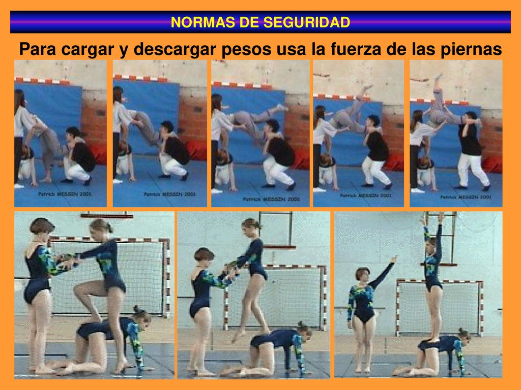 Para cargar y descargar pesos usa la fuerza de las piernas