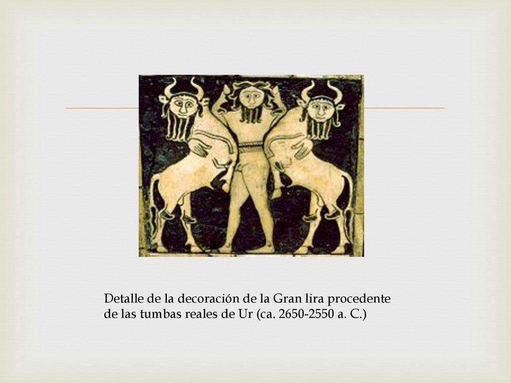 Detalle de la decoración de la Gran lira procedente de las tumbas reales de Ur (ca a. C.)