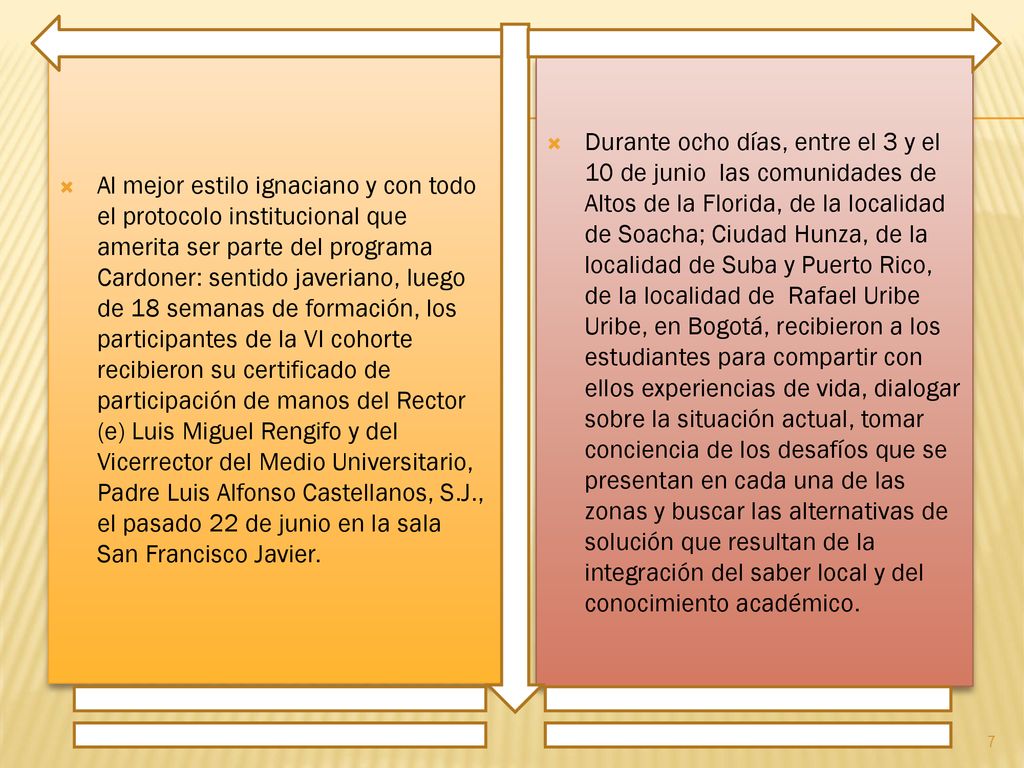 Al mejor estilo ignaciano y con todo el protocolo institucional que amerita ser parte del programa Cardoner: sentido javeriano, luego de 18 semanas de formación, los participantes de la VI cohorte recibieron su certificado de participación de manos del Rector (e) Luis Miguel Rengifo y del Vicerrector del Medio Universitario, Padre Luis Alfonso Castellanos, S.J., el pasado 22 de junio en la sala San Francisco Javier.