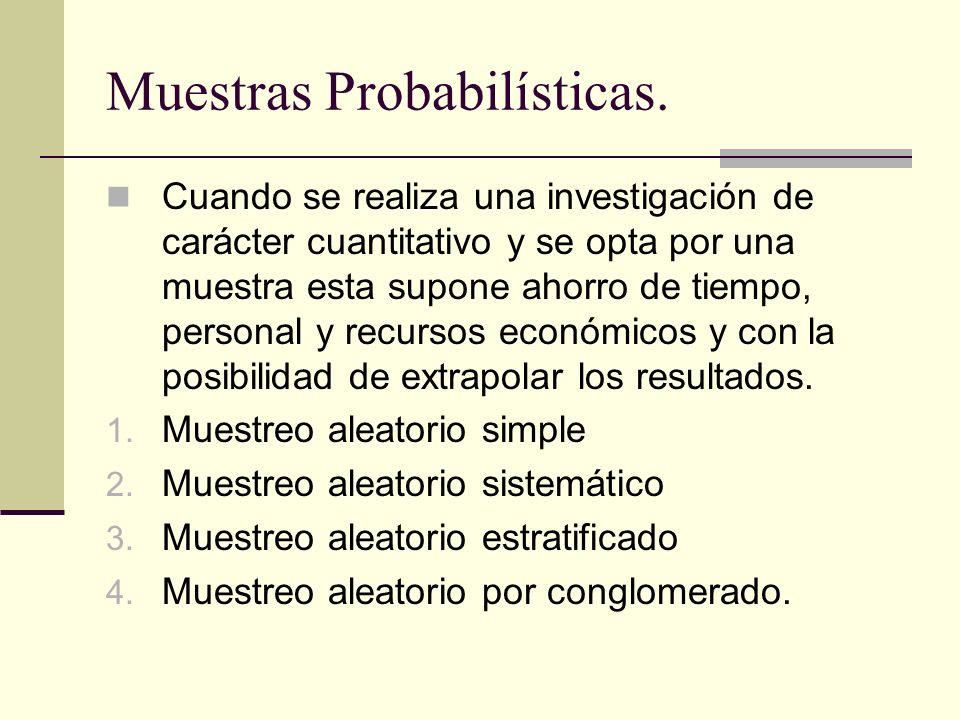 Muestras Probabilísticas.