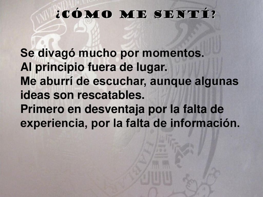 Se divagó mucho por momentos. Al principio fuera de lugar.