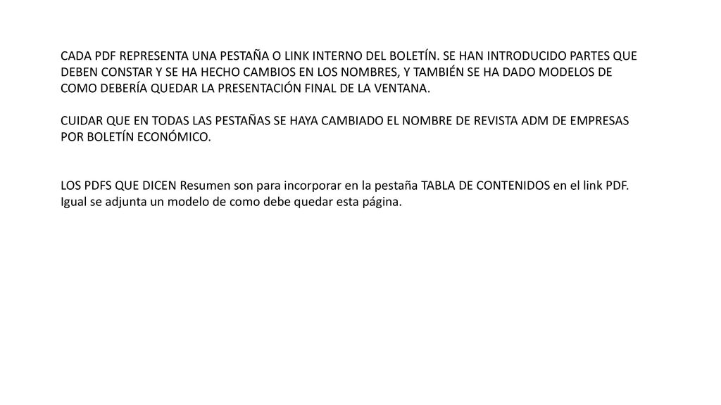 CADA PDF REPRESENTA UNA PESTAÑA O LINK INTERNO DEL BOLETÍN