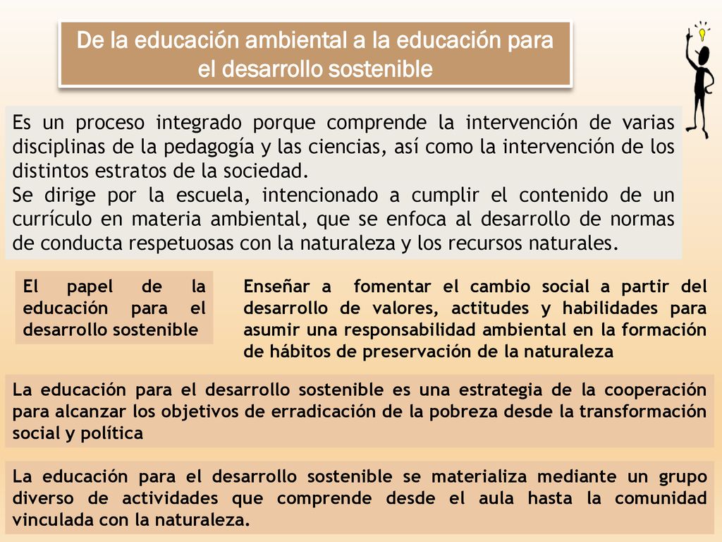 De la educación ambiental a la educación para el desarrollo sostenible