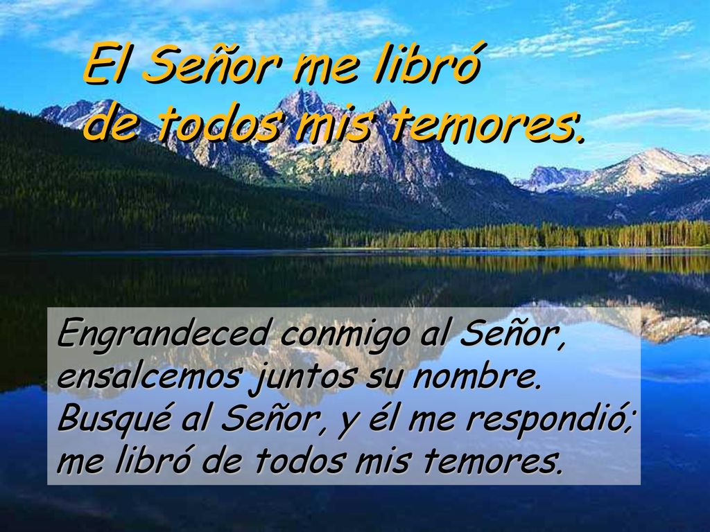 El Señor me libró de todos mis temores.