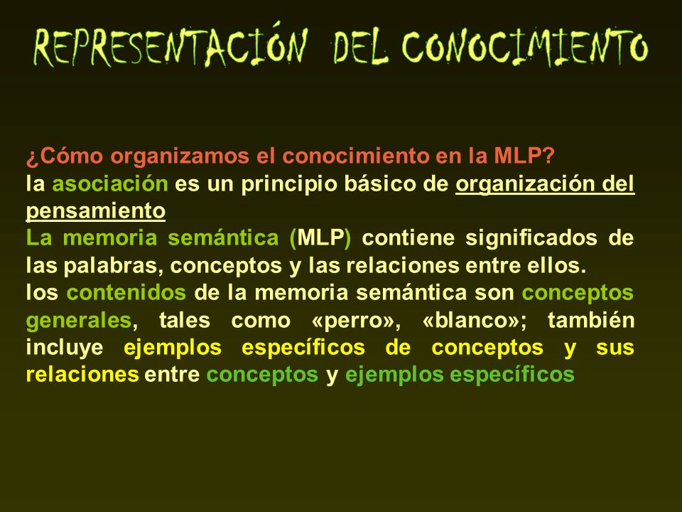 REPRESENTACIÓN DEL CONOCIMIENTO