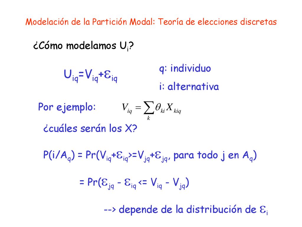 Modelación de la Partición Modal: Teoría de elecciones discretas