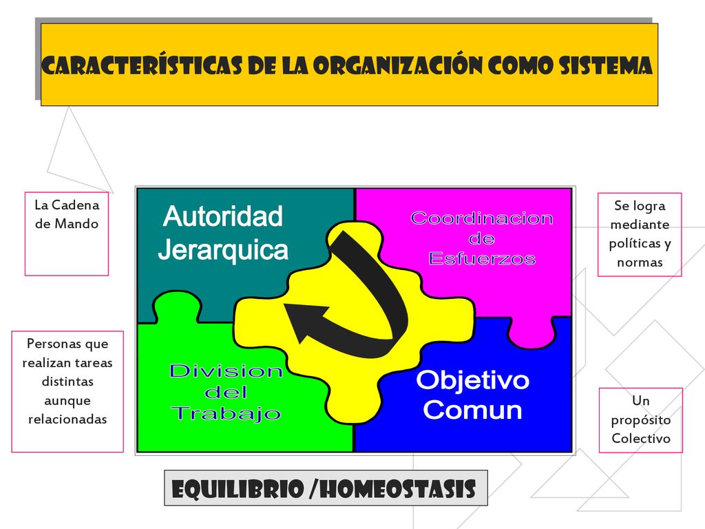 Autoridad Coordinacion Jerarquica de Esfuerzos Division Objetivo del