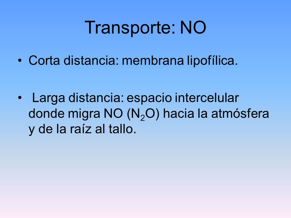 Transporte: NO Corta distancia: membrana lipofílica.