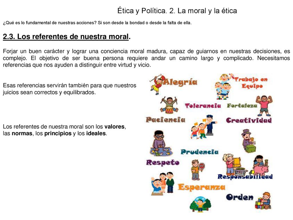 Ética y Política. 2. La moral y la ética