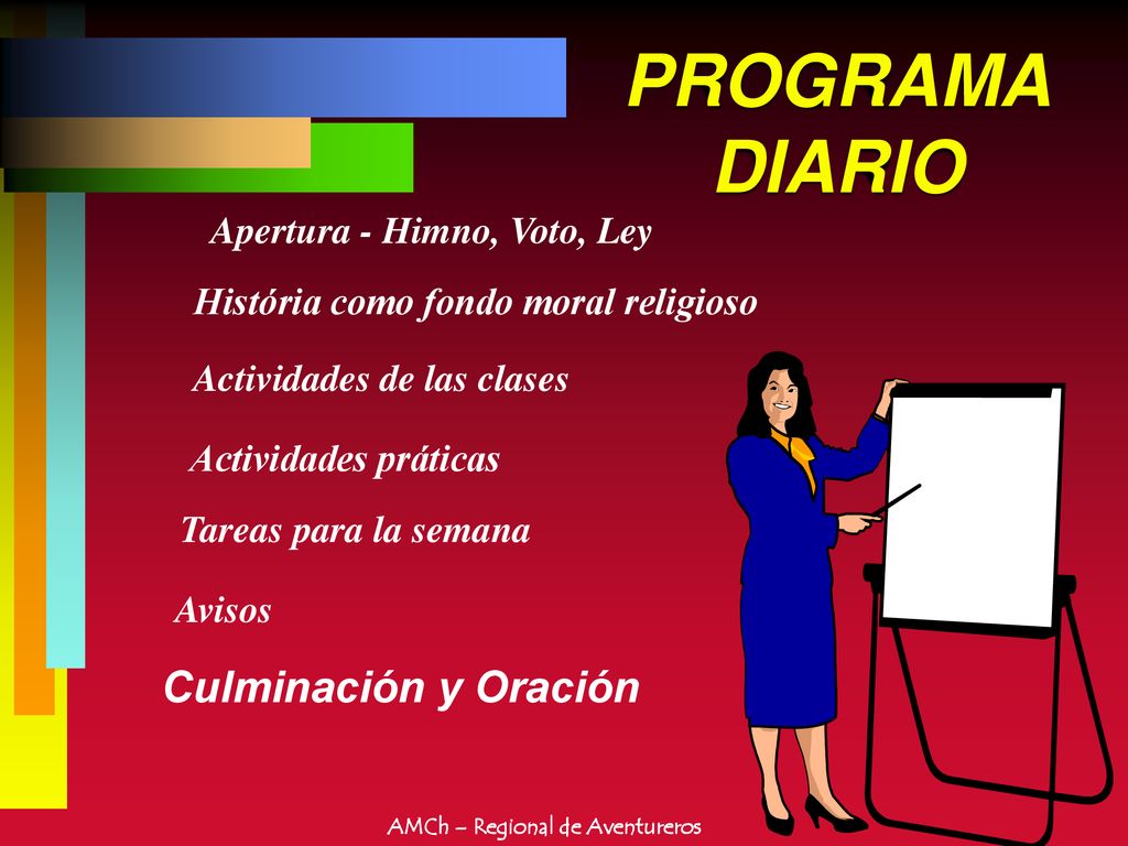 PROGRAMA DIARIO Culminación y Oración Apertura - Himno, Voto, Ley