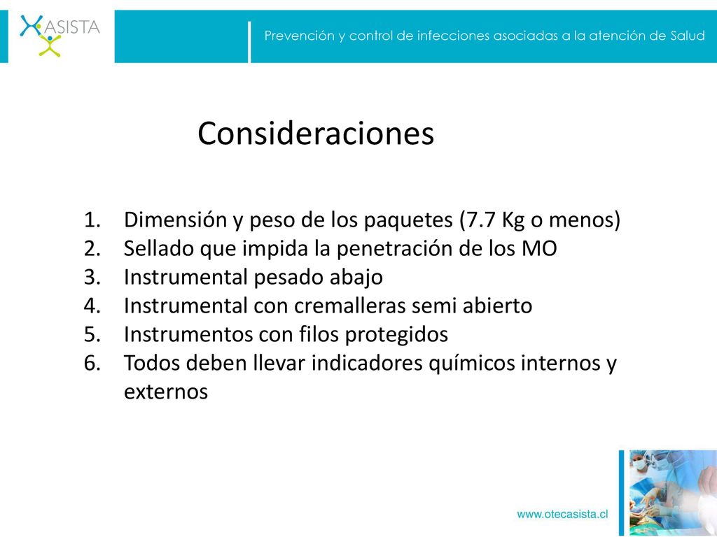 Consideraciones Dimensión y peso de los paquetes (7.7 Kg o menos)