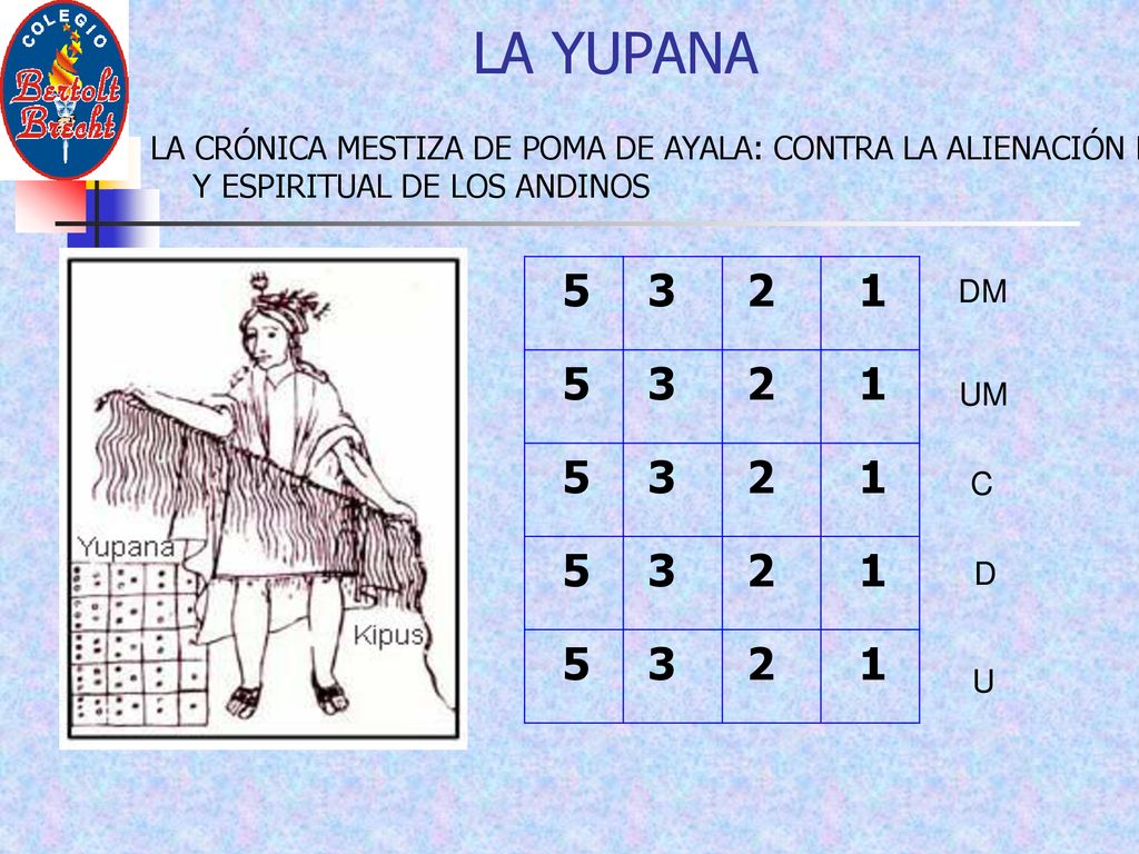 LA YUPANA LA CRÓNICA MESTIZA DE POMA DE AYALA: CONTRA LA ALIENACIÓN FÍSICA Y ESPIRITUAL DE LOS ANDINOS.