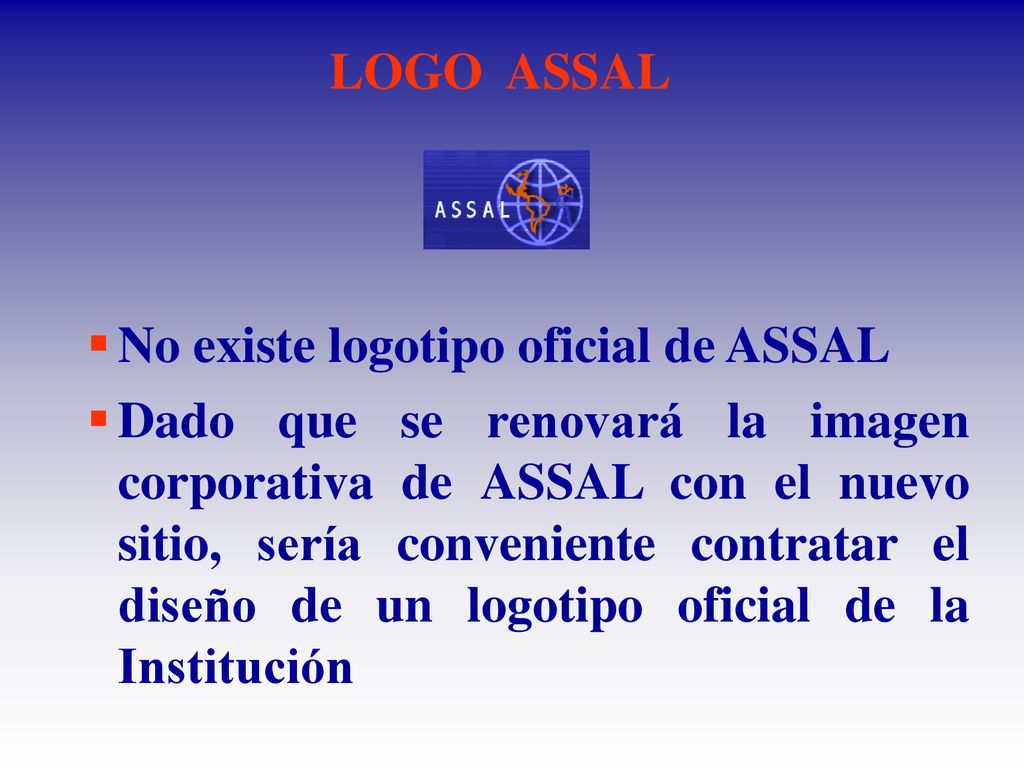 LOGO ASSAL No existe logotipo oficial de ASSAL.