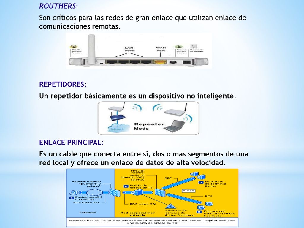ROUTHERS: Son críticos para las redes de gran enlace que utilizan enlace de comunicaciones remotas.