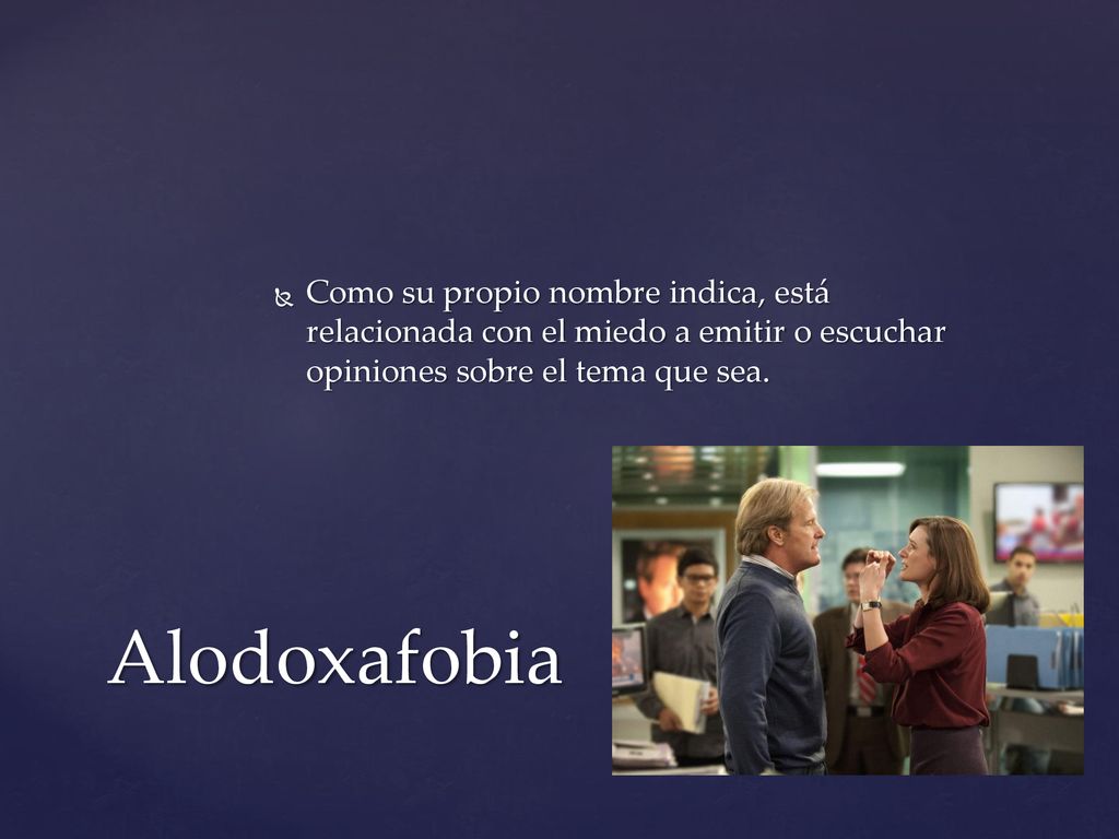 Como su propio nombre indica, está relacionada con el miedo a emitir o escuchar opiniones sobre el tema que sea.