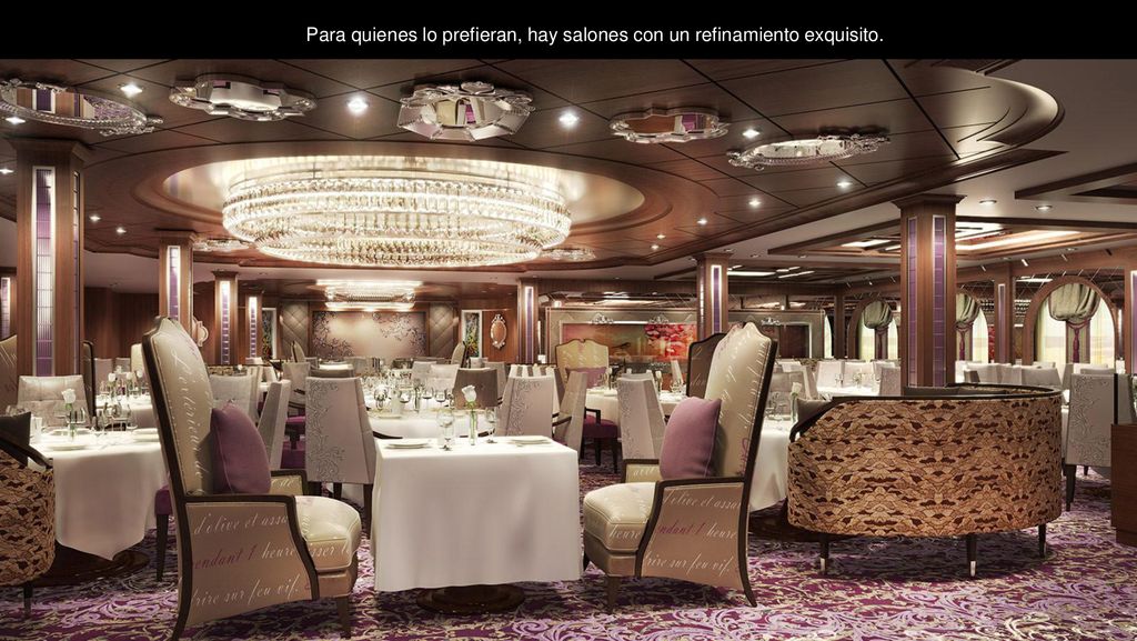 Para quienes lo prefieran, hay salones con un refinamiento exquisito.