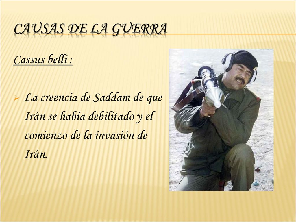 Causas de la guerra Cassus belli : La creencia de Saddam de que