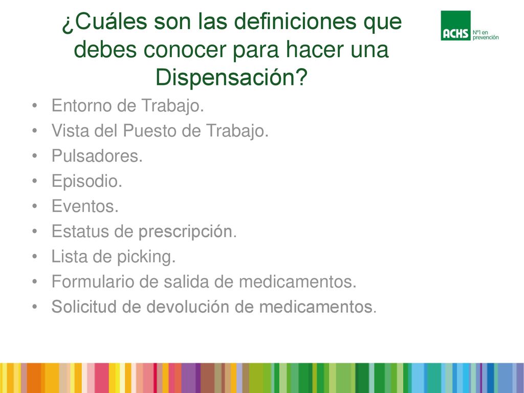 ¿Cuáles son las definiciones que debes conocer para hacer una Dispensación