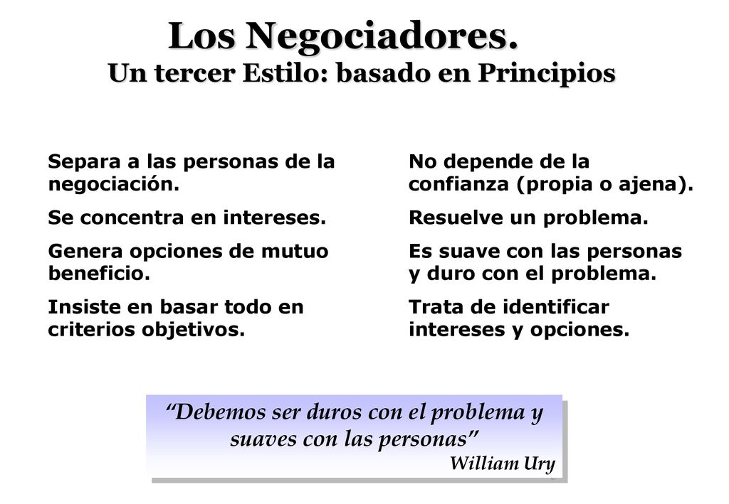 Debemos ser duros con el problema y suaves con las personas
