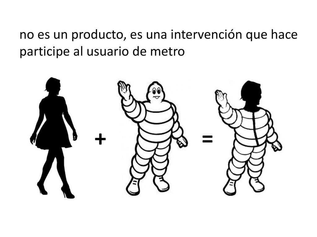 no es un producto, es una intervención que hace participe al usuario de metro