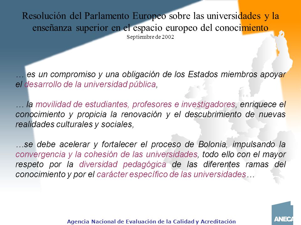 Resolución del Parlamento Europeo sobre las universidades y la enseñanza superior en el espacio europeo del conocimiento