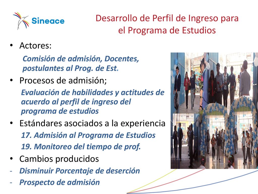 Desarrollo de Perfil de Ingreso para el Programa de Estudios