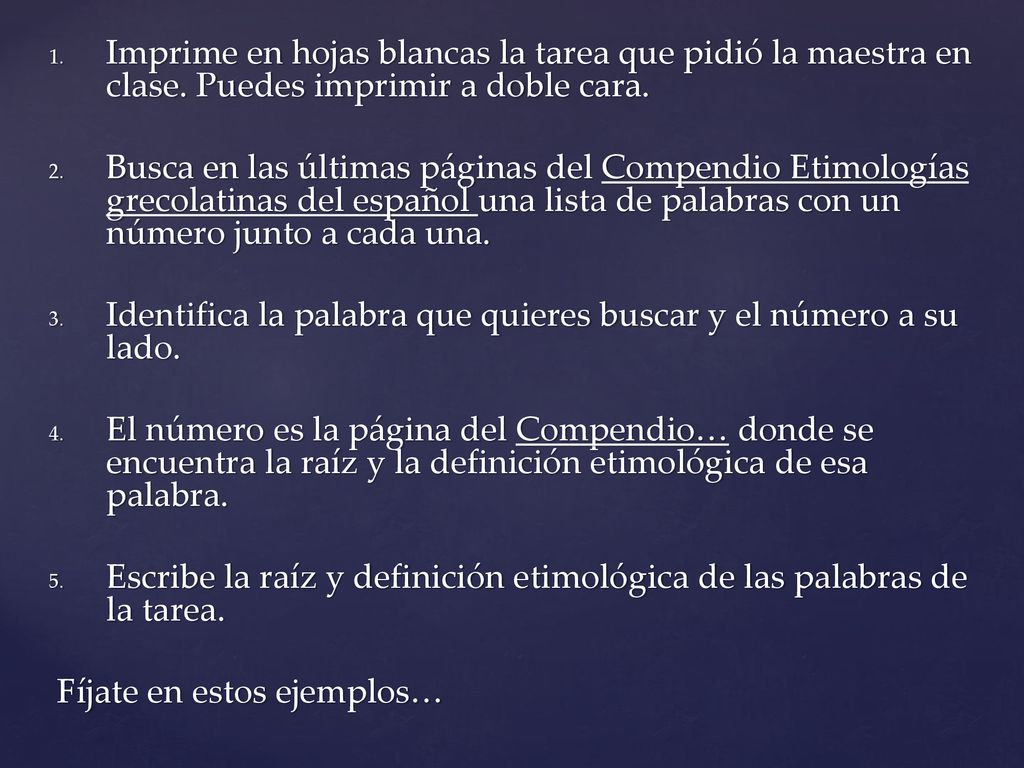 Imprime en hojas blancas la tarea que pidió la maestra en clase