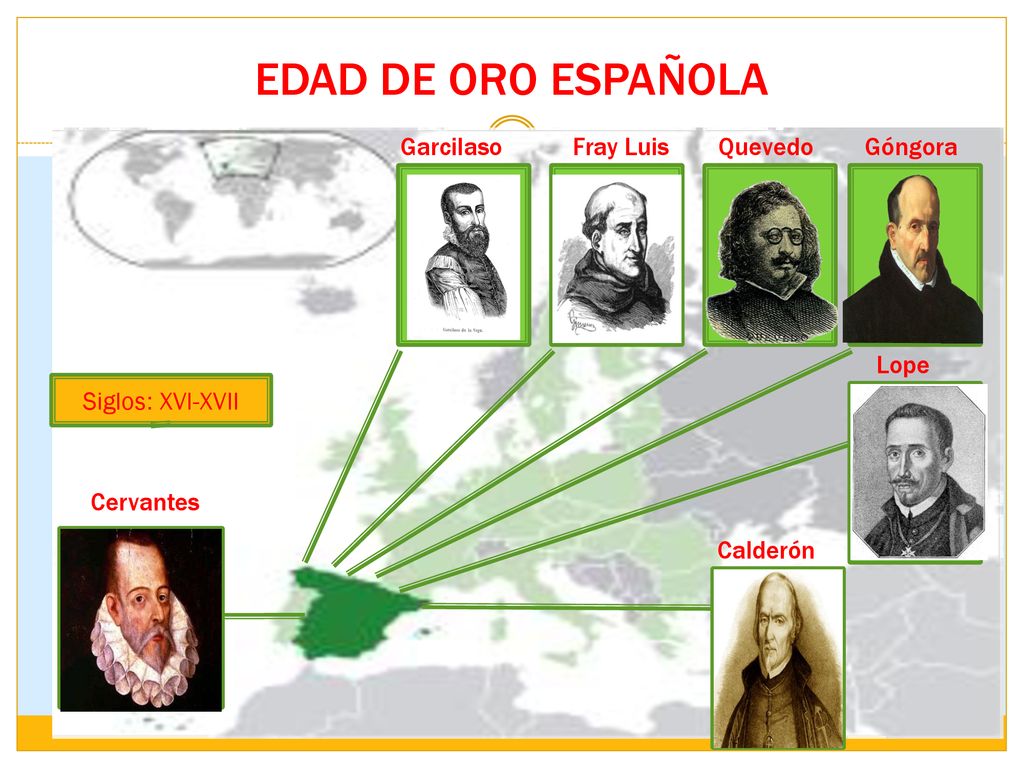 EDAD DE ORO ESPAÑOLA Garcilaso Fray Luis Quevedo Góngora Lope