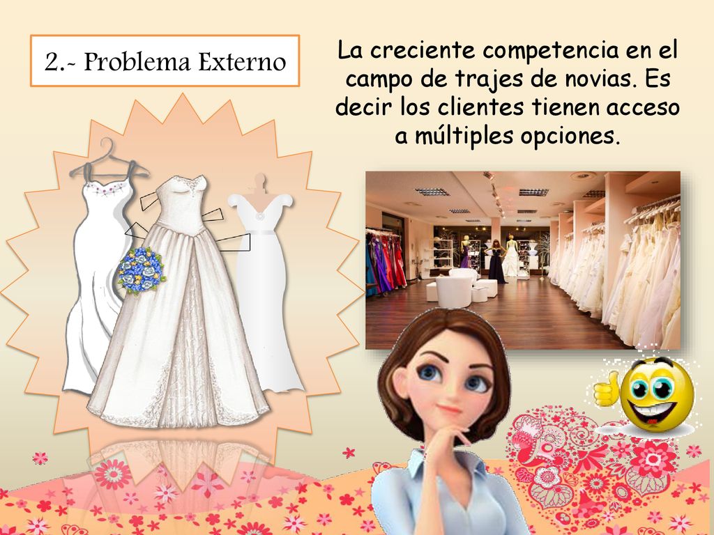 2.- Problema Externo La creciente competencia en el campo de trajes de novias.