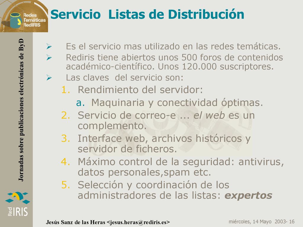 Servicio Listas de Distribución