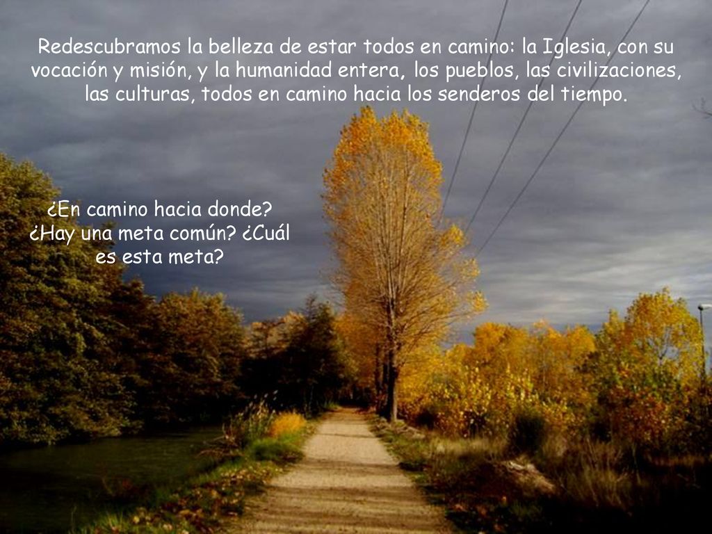 ¿En camino hacia donde ¿Hay una meta común ¿Cuál es esta meta