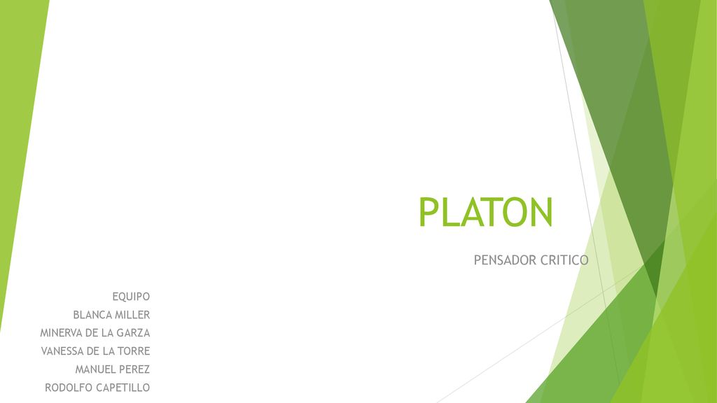 PLATON PENSADOR CRITICO EQUIPO BLANCA MILLER MINERVA DE LA GARZA