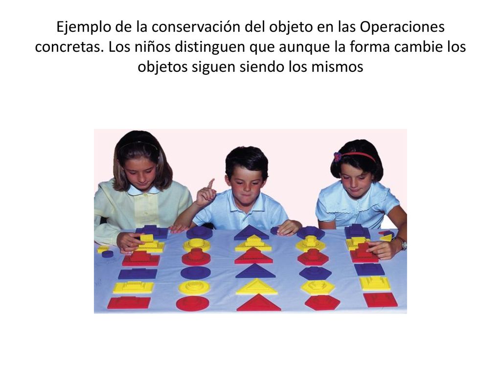 Ejemplo de la conservación del objeto en las Operaciones concretas