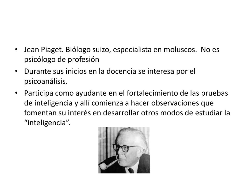 Jean Piaget. Biólogo suizo, especialista en moluscos