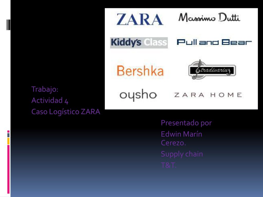 Trabajo: Actividad 4 Caso Logístico ZARA Presentado por Edwin Marín Cerezo. Supply chain T&T.