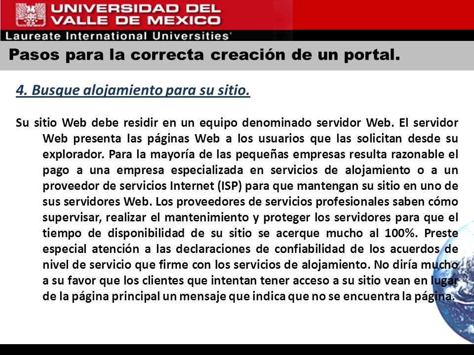 Pasos para la correcta creación de un portal.