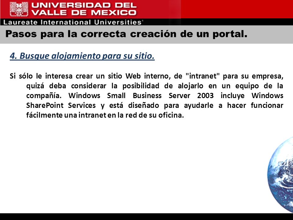 Pasos para la correcta creación de un portal.