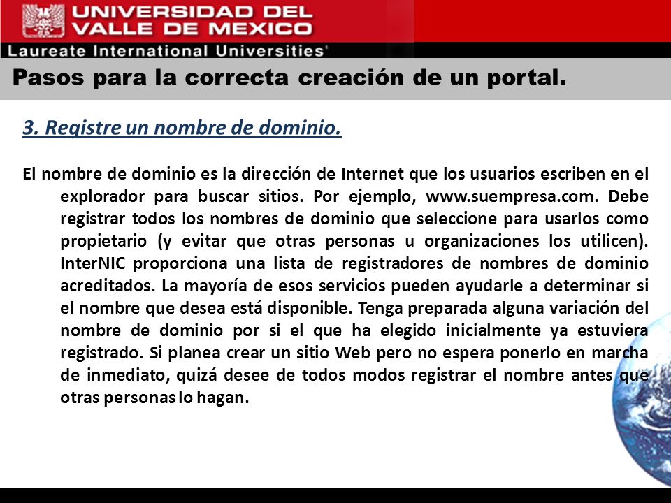 Pasos para la correcta creación de un portal.